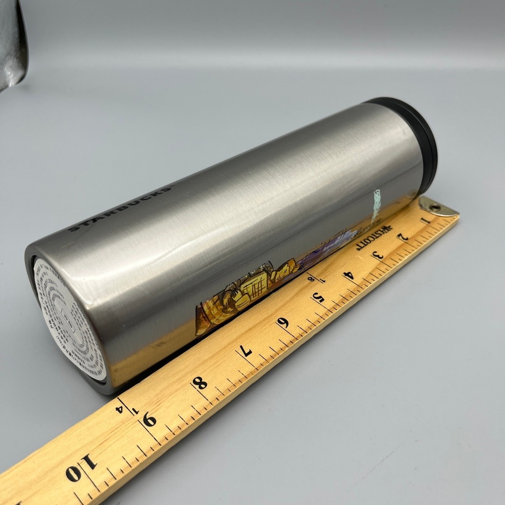 Starbucks China‎ Stainless Steel Tumbler Mug, Silver Graphic Souvenir - Picture 9 of 11